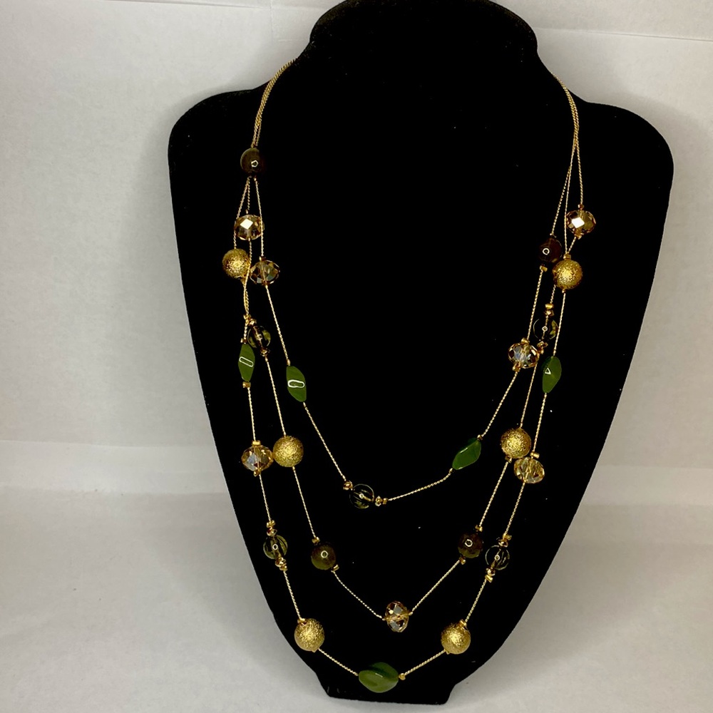 Hand Crafted Gold Plated Beaded Necklace